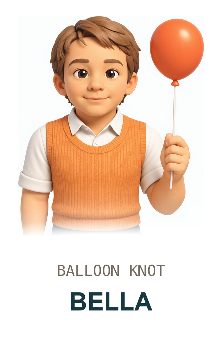 Balloon Knot Bella card