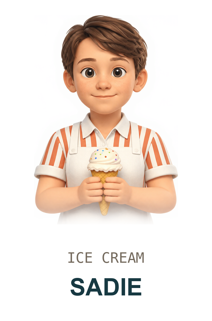 Ice Cream Sadie card