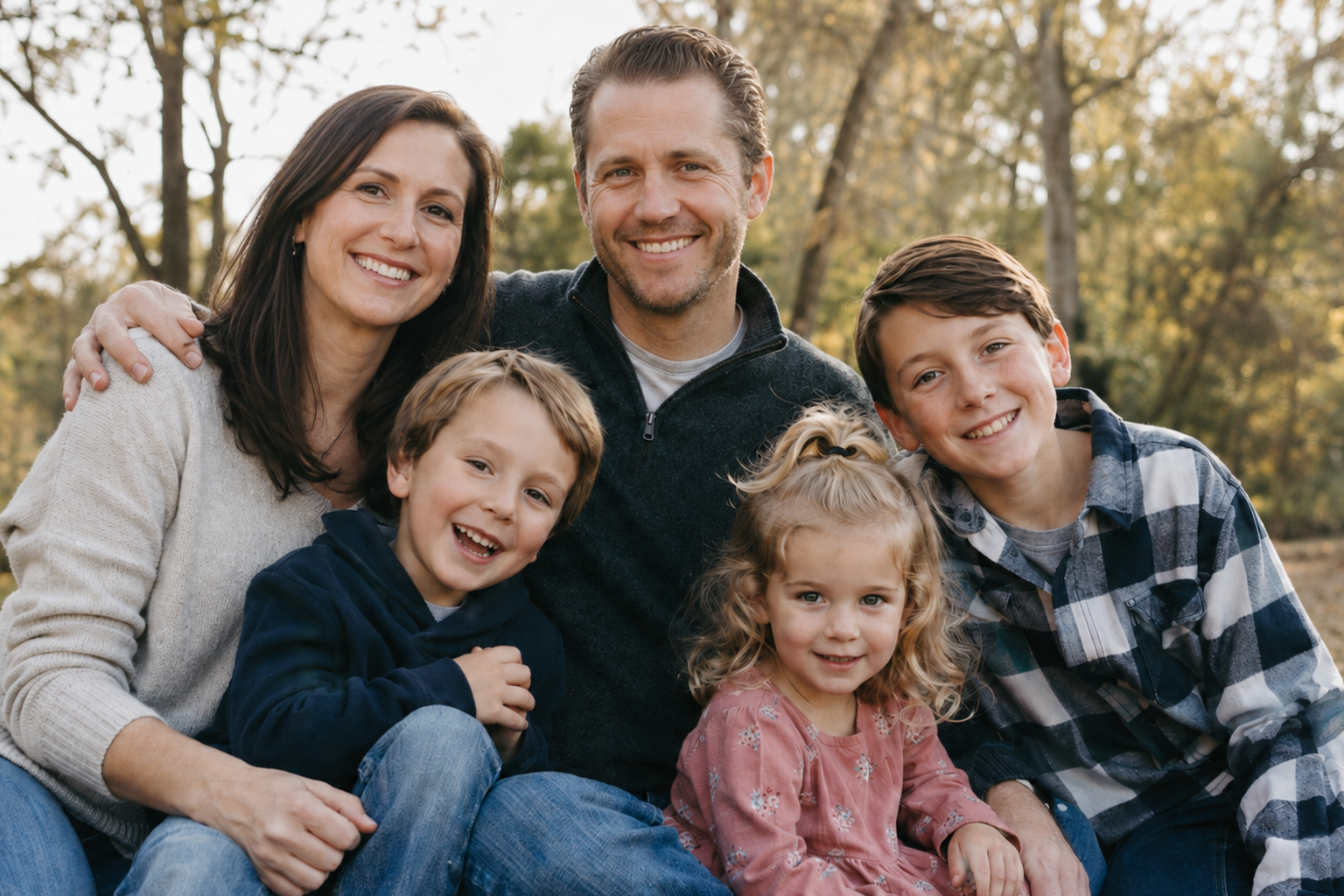 A family portrait of the kind you would upload